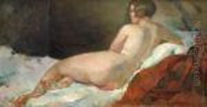 Nu Feminin Allonge Sur Le Dos by Henri Ottmann