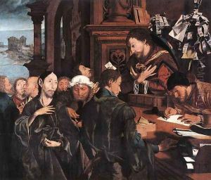 The Calling of Matthew 1536 by Marinus van Reymerswaele