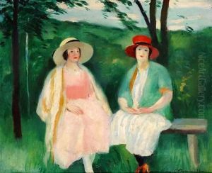 Le Repos Des Femmes Au Jardin by Henri Ottmann
