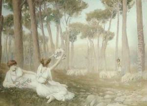 Aphrodite Offering Helen to Paris by Henry Ryland