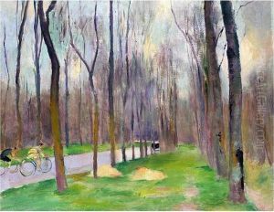 Les Bicyclistes A Fontainbleau
