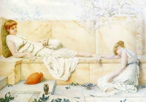 Two Classical Figures Reclining by Henry Ryland