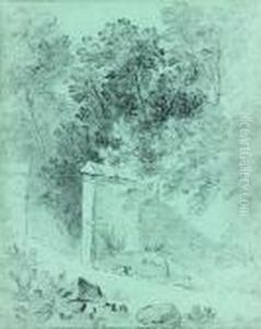 Vue D'un Coin De Parc by Jean-Baptiste Oudry