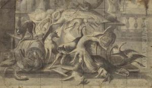 Stillleben Mit Tieren. by Jean-Baptiste Oudry
