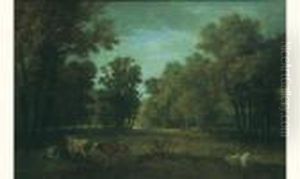Scene Pastorale Dans Une Clairiere by Jean-Baptiste Oudry