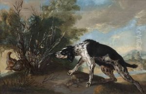 Hund Och Rapphons. Duk 61 X 91 Cm