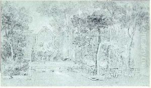 Vue Des Jardins D'arcueil by Jean-Baptiste Oudry