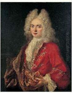 Portrait D'homme A La Veste Rouge