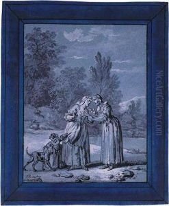 'women With A Secret' From The Fables Of La Fontaine by Jean-Baptiste Oudry