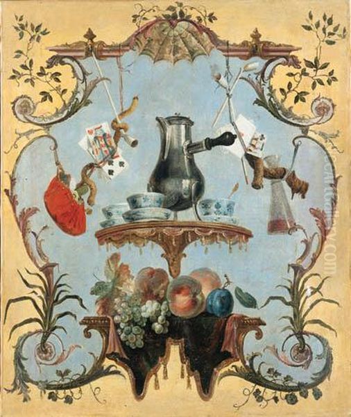 A Still Life With Silver Coffee Pot - view 1