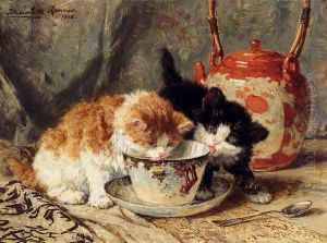 Tea Time by Henriette Ronner-Knip