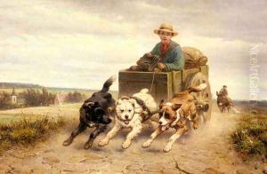 The Dog Cart by Henriette Ronner-Knip