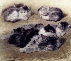 A Study Of Cats by Henriette Ronner-Knip
