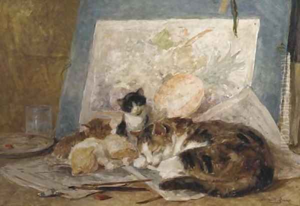 Asleep in the artist's studio - view 1