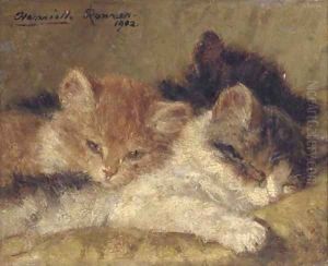 The sleeping kittens by Henriette Ronner-Knip
