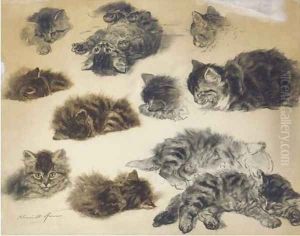 Playful poses Studies of kittens by Henriette Ronner-Knip