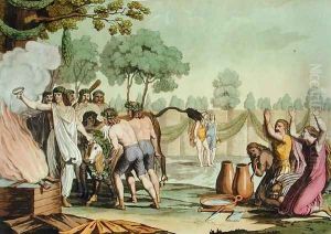 Ancient Celts or Gauls Sacrificing a Cow, c.1800-18 by Vittorio Raineri