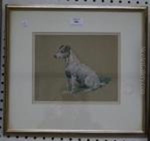 Study Of A Seated Terrier by George Paice