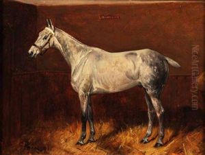 Study Of The Horse, Shamrock, In A Stable by George Paice