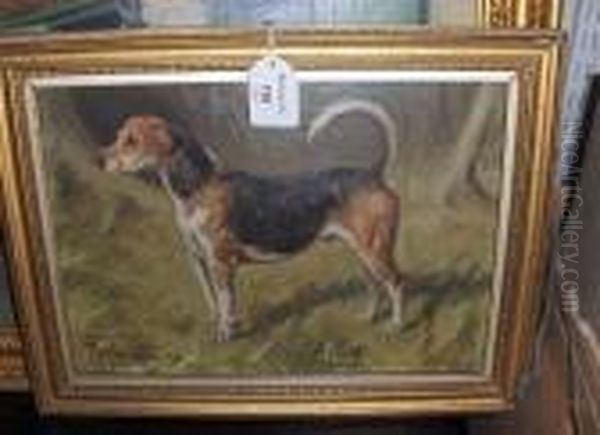"artist", A Portrait Of A Hound, , Dated '19 And Inscribed - view 1