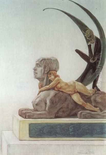 Frontispiece for 'Les Diaboliques' by Barbey d'Aurevilly by Felicien Rops