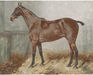 A Bay Hunter In A Stable by George Paice