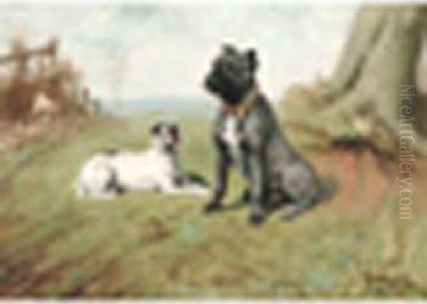 Good Friendssigned And Dated '86, Oil On Board 9 X 12in - view 1