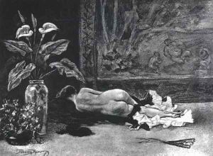 The Siesta by Felicien Rops