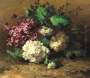 A still life with lilacs by Margaretha Roosenboom