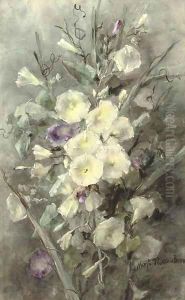Purple and white field bindweed by Margaretha Roosenboom