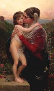 A mother and child by Lionel Noel Royer