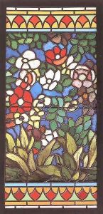Stained Glass Window of the Phone Booth in Cafe Japan 1910 by Jozsef Rippl-Ronai