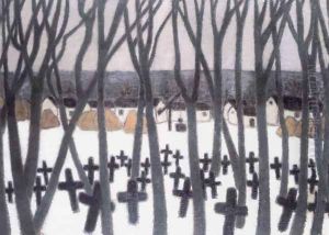 Cemetery in the Great Plain 1894 by Jozsef Rippl-Ronai