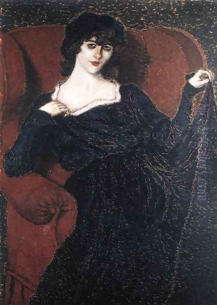 Zorka Banyai in a Black Dress 1911 - view 1