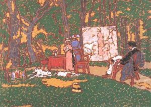 Lazarine and Anella in the Park 1910 by Jozsef Rippl-Ronai