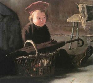 Sitting Child with Basket 1890