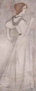 Woman with a Rose study 1898
