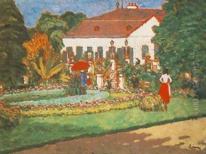 Manor-house at Kortvelyes 1907 by Jozsef Rippl-Ronai