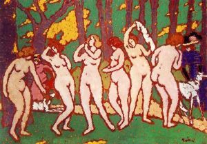 Park with Nudes 1910 by Jozsef Rippl-Ronai