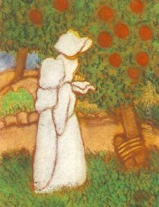 Woman Dressed in White 1896 by Jozsef Rippl-Ronai