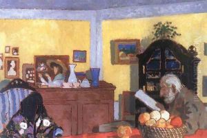 Uncle Piacsek in front of the Black Sideboard 1906