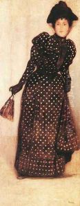 Woman Dressed in Polka Dots Robe 1889