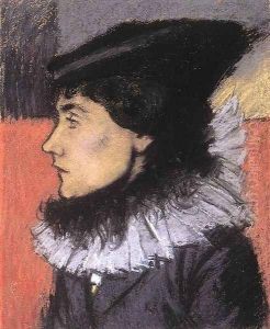 Ms. Laszlo Vago in a Black Dress 1916