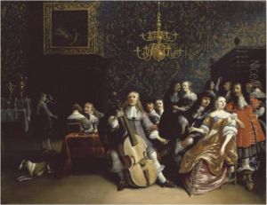 A Merry Company In An Interior by Antonie Palamedesz