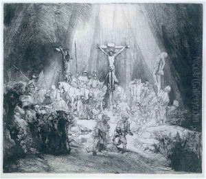 The Three Crosses by Harmenszoon van Rijn Rembrandt