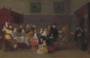 A Banquet by Antonie Palamedesz