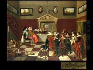 Festgesellschaft Mit Musikanten by Antonie Palamedesz