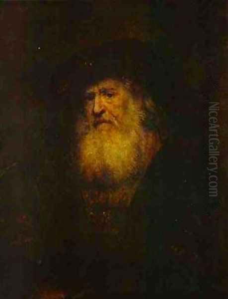 Portrait Of A Bearded Man In Black Beret 1654 - view 1