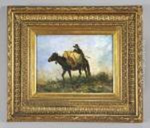 Pastorello A Cavallo Di Un Asino by Filippo Palizzi