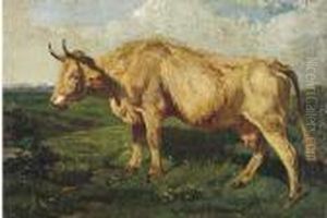 Mucca Al Pascolo by Filippo Palizzi